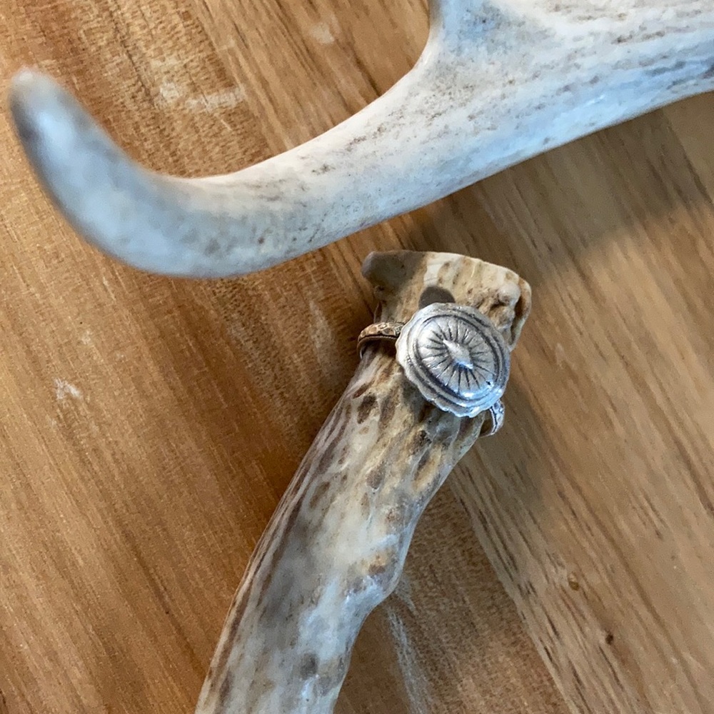 Silver Southwestern Concho Ring- 9